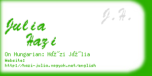 julia hazi business card